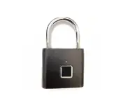 Smart Fingerprint Password Stainless Steel Padlock - BLACK