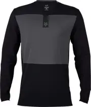 FOX Defend 2023 Motocross Jersey, black-grey, Size S for Men Black Grey