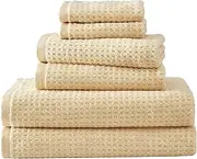 [Tommy Bahama] Bath Towels Set, Highly Absorbent Cotton Bathroom Decor, Low Linting & Fade Resistant (Nothern Pacific Sun Yellow, 6 Piece)