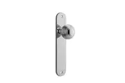 Iver Guildford Door Knob on Oval Backplate Chrome Plated