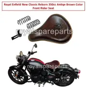 Fit For Royal Enfield New Classic Reborn 350 "FRONT ANTIQUE BROWN LEATHER SEAT" (for: Royal Enfield)