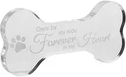 Levemolo Shaped Pet Memorial Plaque for Garden Commemorate Deceased Dog with Personal Message Durable Outdoor Ornament for Pet Loss Remembrance Comforting Bereavement