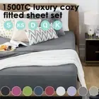 1500TC Ultra SOFT Hotel Deep Fitted Bed Sheet Set Single/Double/Queen/King Size