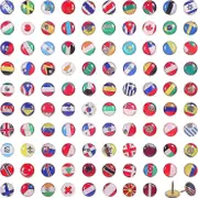 Creative Push Pins National Flag Thumbtack Country Map Push Pins For Bulletin Board, Map, Office (100 Pieces, Assorted Countries Pattern) TAO