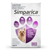 Simparica Flea & Tick Tablets for Puppy Dogs 2.6-5kg - 3-Pack