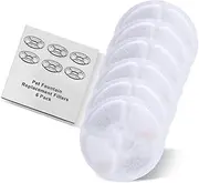Cat Water Fountain Filters, Replacement Cat Drinking Fountain Filters, Replacement Filters for 81oz/2.4LC Automatic Pet Fountain Cat Water Fountain, 3 Triple Filtration Systems, Activated Carbon Filters (6pcs)