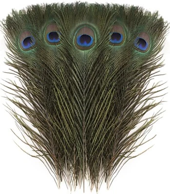 Larryhot Craft Peacock Feathers Bulk - 40pcs 18-20 inches Feathers for DIY Craft