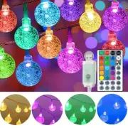 50ft Color Changing Globe String Lights Indoor, Hanging Colored Lights for Be...