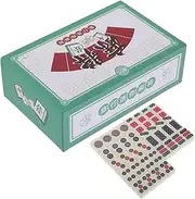 Vaguelly Travel-Sized Mahjong Set Mini Portable Mahjong Game for Small Spaces Dorms Apartments Interactive Gameplay Kit