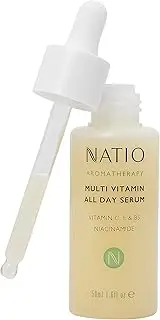 Natio Australia Aromatherapy Multi Vitamin All Day Serum 50ml - Blemish Prone Skin & Dark Spot Treatment - Vitamin C, B5 Niacinamide, Vitamin E - Brightening Serum for Glowing Skin, For All Skin Types - Made in Australia