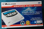 EXCLUSIVE.Midland WR-120B Emergency Weather Alert Radio with Alarm Clock -White