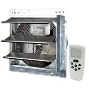 iLIVING Gable Mount Shutter Exhaust Fan/Vent 772-CFM Silver Electric Powered