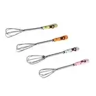 Manual Whisk Mini Tool Beater Frother Stainless Steel 1pc Ceramic Handle Coffee