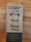 HapiRm 4 Tier Over the Door Shower Caddy, Hanging Shower Caddy with 22 Hooks#404