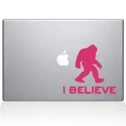 The Decal Guru 1904-MAC-12M-BG I Believe Bigfoot Decal Vinyl Sticker, 12", Pink