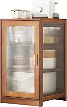 Kitchen Sideboard, Multi-Layer Storage Rack Pot and Plate Rack Freestanding Cupboards with Doors Bamboo Spice Rack Storage Shelves for Home and Kitchen Storage,C,75cm
