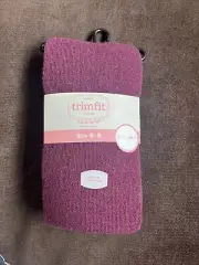 Trimfit Tights Size 6-8 Maroon Cotton, Polyester, Spandex BRAND NEW!