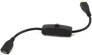LoveRPi MicroUSB Push On Off Power Switch Cable for Raspberry Pi (Female to Male)