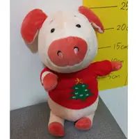 在飛比找蝦皮購物優惠-聖誕樹紅色毛衣可愛小豬二手玩偶