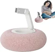 Tablet Holer with Snack Bowl, Fuzzy Bowl with Phone Holder, 360° Adjustable Tablet Stand for Bed, Flexible Removable Pillow Stand Compatible with 4.7"-13" Phones/Tablets, for Reading in Bed