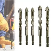 Precision Drilling with 5pc Eccentric Triangle Drill Bit Set for Tiles