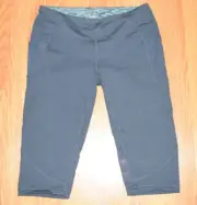 NWT Womens TANGERINE Heather Gray Teal Waist Active Exercise Shorts Capris Small