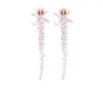 [Simone Rocha] Simone Rocha Crystal-beaded Bow Earrings ONE SIZE PINK