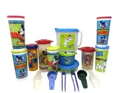 Vintage Tupperware Disney 101 Dalmatians Mickey Donald Goofy 11 PC LOT NEW MINT
