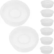 HEALEEP 10Pcs Leak Bucket Lids with Screw Seal for Plastic Storage Containers for Paint Chemicals and Pet Food Storage with Inner Cap and Pull Ring