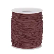 Elastic Cord Stretchy String 1.2mm 109 Yards Dark Brown for Crafts