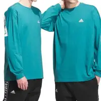 在飛比找森森購物網優惠-Adidas Word L/S Tee 男女 藍綠 休閒 寬