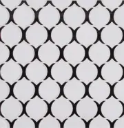 MSI SMOT-PT 12-1/4" x 11-1/8" Linked Ring Mosaic Sheet - Glossy - Teardrop Tuxe