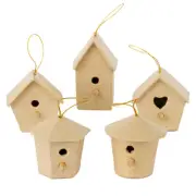 Set of 15 Assortment of Tiny 2"-3" Paper Mache Birdhouses