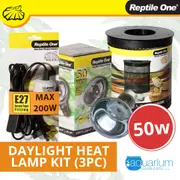 Reptile One Daylight Heat Lamp Kit 50W (3pc)