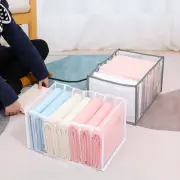 Jeans Organizer Durable Reusable Foldable Wardrobe Clothing Organizer Multi-grid
