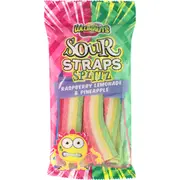 Raspberry, Lemonade and Pineapple Sour Straps Splitz (160g Pack)