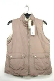 Thread Supply Womens Wubby Reversible Fleece Lined Quilted Vest Front Zip M $68