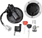 Ignition Key Switches for Kawasaki ZX1000 ZX636 for Ninja 1000 ZX6R ZX10R ZX1000 Z1000SX 51049-0039 27005-0556 Fuel Gas Cap Ignition Switch Seat Lock Key Ignition Barrel Key Switch