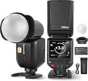 NEEWER Z880-N 76Ws 2.4G TTL Camera Flash Speedlite Compatible with Nikon, Diffuser & Adapter, Upgraded UI, Modeling Lamp, TTL/M Quick Switch, GN60 1/8000s HSS 7.2V/3000mAh Battery 600 Full Power Flash