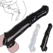 BIGGER Penis-Extender-Enlarger Girth Enhancer Realistic Sleeve-Men-Condom-Sheath