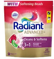 Radiant Advanced+ Cleans & Softens 3- In-1 Laundry Detergent 28 Capsules 504g