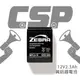 【CSP】NP2.3-12 (12V2.3Ah)鉛酸電池 喊話器