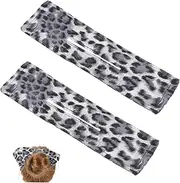 VICASKY 2pcs Leopard Print Hair Bun Makers Lazy Curler Hair Styling Tools for Women Elegant French Hairstyle Bun Wrap for Daily Wear Weddings and Celebrations