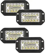 4Pcs 12V 6 Inch Flush Mount Work Light 26 LED Super Bright Spotlight Car Headlights