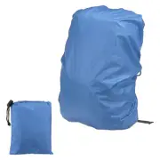 40-50L Backpack Rain Cover with Drawstring Bag, L, Sky Blue Checkered