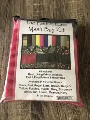 DIY Mesh Bag Kit, Kit Includes Mesh,Lining Fabric, Webbing, Fast & Easy Pattern