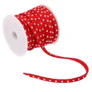 16.4ft Studded Faux Suede Cord Rope for Jewelry Making, Red Silver