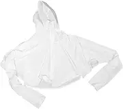 [FOYTOKI] 1PC white summer blouse women summer blouses white women shirt sun protection rash guard quick-dry UV shirts Long Sleeve Cape Quick-Dry Clothes Long Sleeve Cape