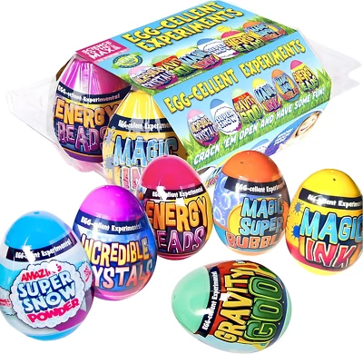Be Amazing Toys, Egg-Cellent Experiments 1/2 Dozen Carton, Crack Them Open and H