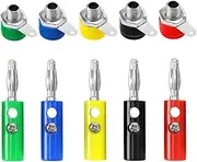 Oiyagai 20Pcs 4mm Banana Socket Jack + 20Pcs Audio Speaker Wire Cable Banana Plugs Screw Type Connectors